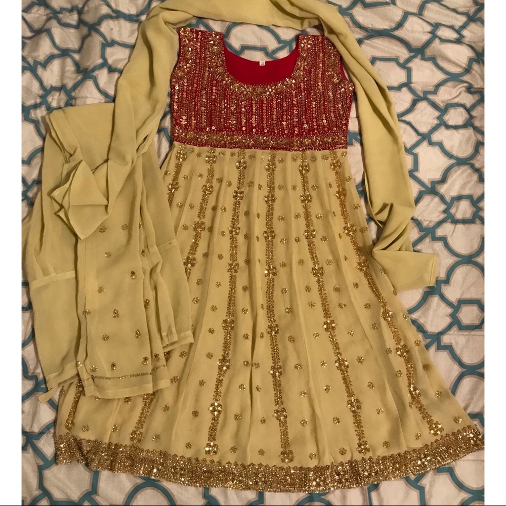 Beautiful party wear anarkali with stone work.